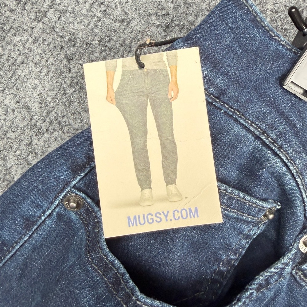 Mugsy Jeans Mens 36x30 Blue Fultons Stretch Straight Leg Denim Jeans NWT - Picture 4 of 12